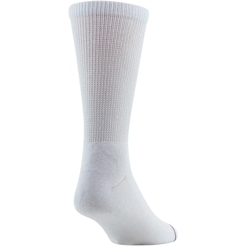 Women's Diabetic Extra Wide Crew Socks with Coolmax Technology, 4 Pack - Stay Cool & Comfortable | Women's Diabetic Ext