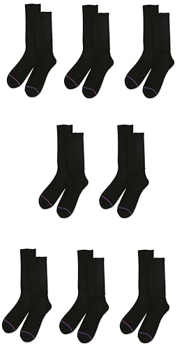 Medipeds Men's Diabetic Extra Wide Crew Socks - Premium Comfort & Support, Perfect for Diabetics, Everyday Wear & Exerci