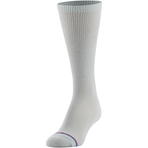 Medipeds Men's 8 Pack Diabetic Crew Socks with Non-Binding Top - Breathable Moisture Wicking & Arch Support for Diabeti