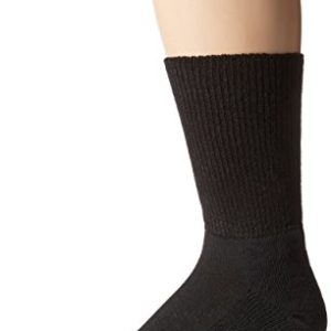 MediPeds Diabetic Extra Wide Non-binding Ribbed Top Crew Socks for Adults 1 Pair