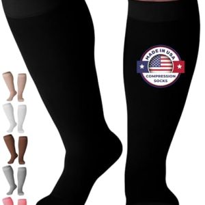 Mojo Compression Socks for Women and Men - 20-30mmHg - XXL Knee High for Swelling Relief, Edema & Bariatric Surgery Reco