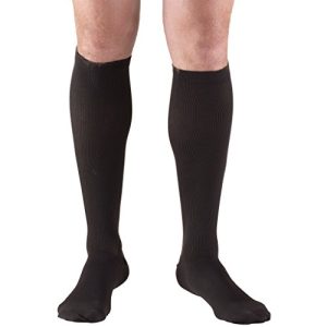 Truform Compression Socks for Men 15-20 mmHg Black Knee High Dress Socks X-Large Black