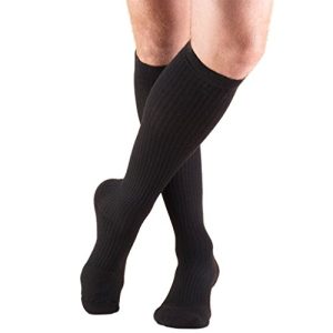 Truform Compression Socks for Men, 15-20 mmHg Support, Gym Wear, Knee High, Black, Medium