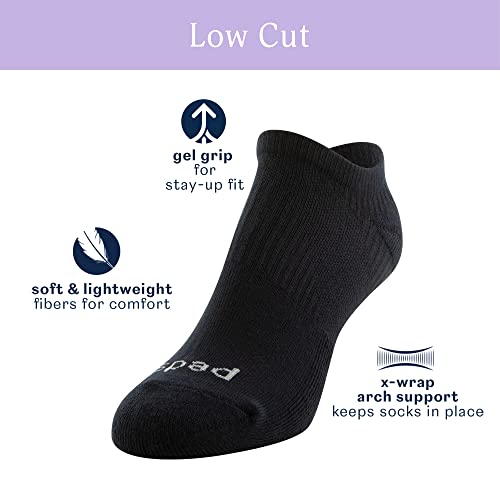 Peds Women's Moisture Wicking Low Cut Socks with X-Wrap Arch Support - Multiple Pairs for Active Women