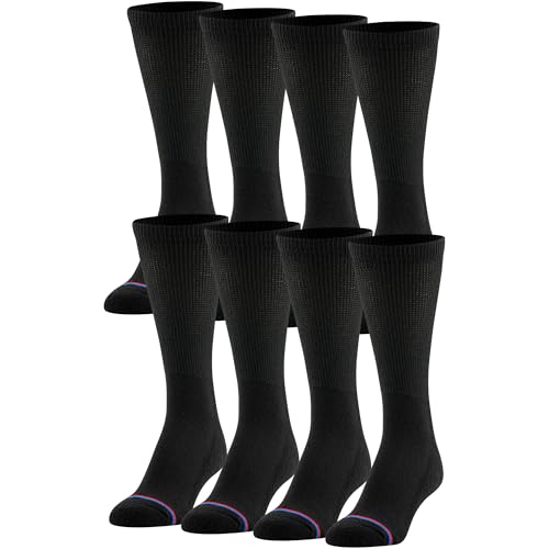 Medipeds Men's 8 Pack Diabetic Crew Socks - Soft & Breathable Design for Diabetic Feet | Medipeds Men's 8 Pack Diabetic