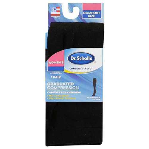 Dr. Scholl's Comfort and Fatigue Relief Women Graduated Compression Knee High Socks - Mild 8-15 mmHg