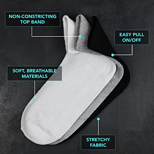 Debra Weitzner Diabetic Ankle Socks Mens Loose Fit Non-Binding 6 Pairs | Debra Weitzner Diabetic Ankle Socks Womens Loo