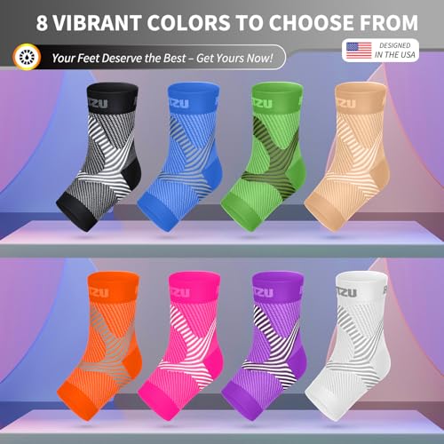 BLITZU Compression Socks for Plantar Fasciitis and Achilles Tendonitis Black L-XL BLITZU Compression Socks for Arthrit